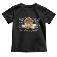 Nativity Scene Toddler T Shirt Christian Christmas Jesus Joy To The World - Wonder Print Shop