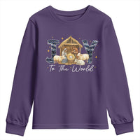 Nativity Scene Youth Sweatshirt Christian Christmas Jesus Joy To The World - Wonder Print Shop
