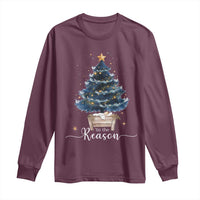 Nativity Scene Long Sleeve Shirt Jesus Reason Tis The Season Christian Christmas Tree - Wonder Print Shop