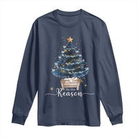 Nativity Scene Long Sleeve Shirt Jesus Reason Tis The Season Christian Christmas Tree - Wonder Print Shop