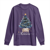 Nativity Scene Long Sleeve Shirt Jesus Reason Tis The Season Christian Christmas Tree - Wonder Print Shop