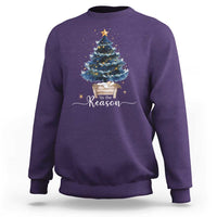 Nativity Scene Sweatshirt Jesus Reason Tis The Season Christian Christmas Tree - Wonder Print Shop