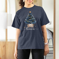 Nativity Scene T Shirt For Women Jesus Reason Tis The Season Christian Christmas Tree - Wonder Print Shop