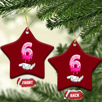 Funny 67 Six Seven Meme Couple Matching Ceramic Ornament Number 6 Baseball Ice Cream Drip - Wonder Print Shop