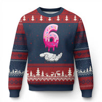 Funny 67 Six Seven Meme Couple Matching Ugly Christmas Sweater Number 6 Baseball Ice Cream Drip - Wonder Print Shop