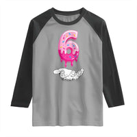 Funny 67 Six Seven Meme Couple Matching Raglan Shirt Number 6 Baseball Ice Cream Drip - Wonder Print Shop
