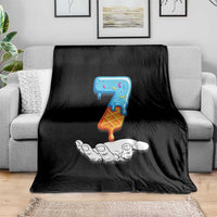 Funny 67 Six Seven Meme Couple Matching Throw Blanket Number 7 Baseball Ice Cream Drip - Wonder Print Shop