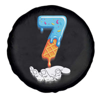 Funny 67 Six Seven Meme Couple Matching Spare Tire Cover Number 7 Baseball Ice Cream Drip - Wonder Print Shop