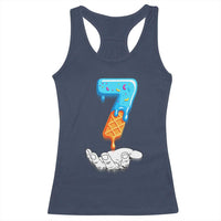 Funny 67 Six Seven Meme Couple Matching Racerback Tank Top Number 7 Baseball Ice Cream Drip - Wonder Print Shop