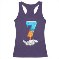 Funny 67 Six Seven Meme Couple Matching Racerback Tank Top Number 7 Baseball Ice Cream Drip - Wonder Print Shop