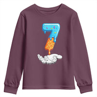 Funny 67 Six Seven Meme Couple Matching Youth Sweatshirt Number 7 Baseball Ice Cream Drip - Wonder Print Shop