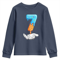 Funny 67 Six Seven Meme Couple Matching Youth Sweatshirt Number 7 Baseball Ice Cream Drip - Wonder Print Shop