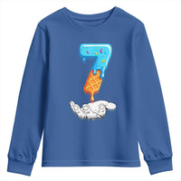 Funny 67 Six Seven Meme Couple Matching Youth Sweatshirt Number 7 Baseball Ice Cream Drip - Wonder Print Shop