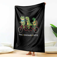 Subtle FDT Throw Blanket Frog Dinosaur Turtle Political Satire - Wonder Print Shop