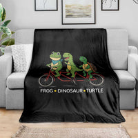 Subtle FDT Throw Blanket Frog Dinosaur Turtle Political Satire - Wonder Print Shop