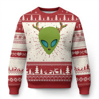 Alien Xmas Ugly Christmas Sweater Funny Humans Aren't Real Cute UFO Gift - Wonder Print Shop