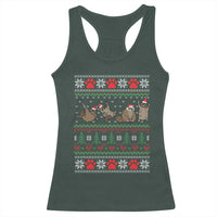 Raccoon Christmas Racerback Tank Top Funny Ugly Christmas