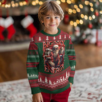 Santa Ugly Christmas Sweater Big Nick Energy Bootleg Rap Tee - Wonder Print Shop