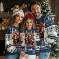 Santa Ugly Christmas Sweater Big Nick Energy Bootleg Rap Tee - Wonder Print Shop