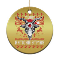 Satan Claus Merry Antichristmas Christmas Ornament Pentagram Ugly Christmas Sweater Evil Pajama - Wonder Print Shop