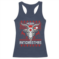 Satan Claus Merry Antichristmas Racerback Tank Top Pentagram Ugly Christmas Sweater Evil Pajama