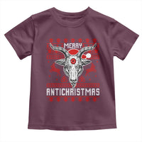 Satan Claus Merry Antichristmas Toddler T Shirt Pentagram Ugly Christmas Sweater Evil Pajama
