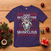 Satan Claus Merry Antichristmas T Shirt Goth Ugly Christmas Sweater Pentagram Evil Pajama - Wonder Print Shop