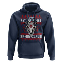 Satan Claus Merry Antichristmas Hoodie Goth Ugly Christmas Sweater Pentagram Evil Pajama
