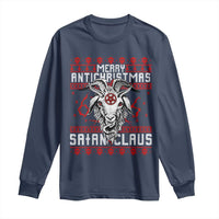 Satan Claus Merry Antichristmas Long Sleeve Shirt Goth Ugly Christmas Sweater Pentagram Evil Pajama