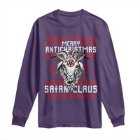 Satan Claus Merry Antichristmas Long Sleeve Shirt Goth Ugly Christmas Sweater Pentagram Evil Pajama