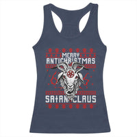 Satan Claus Merry Antichristmas Racerback Tank Top Goth Ugly Christmas Sweater Pentagram Evil Pajama