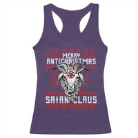 Satan Claus Merry Antichristmas Racerback Tank Top Goth Ugly Christmas Sweater Pentagram Evil Pajama