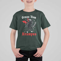 Christmas Krampus T Shirt For Kid Scary Horror Goth Xmas Gruss Von Krampus - Wonder Print Shop