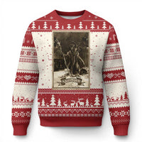 Krampus Ugly Christmas Sweater Xmas Horror Ugly Sweater Krampus Tarot Card Evil Pajama - Wonder Print Shop
