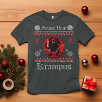 Christmas Krampus T Shirt Goth Xmas Gruss Von Krampus Ugly Christmas Sweater Evil Pajama - Wonder Print Shop