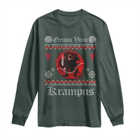 Christmas Krampus Long Sleeve Shirt Goth Xmas Gruss Von Krampus Ugly Christmas Sweater Evil Pajama