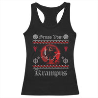Christmas Krampus Racerback Tank Top Goth Xmas Gruss Von Krampus Ugly Christmas Sweater Evil Pajama