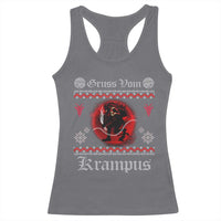 Christmas Krampus Racerback Tank Top Goth Xmas Gruss Von Krampus Ugly Christmas Sweater Evil Pajama