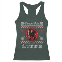 Christmas Krampus Racerback Tank Top Goth Xmas Gruss Von Krampus Ugly Christmas Sweater Evil Pajama