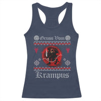 Christmas Krampus Racerback Tank Top Goth Xmas Gruss Von Krampus Ugly Christmas Sweater Evil Pajama