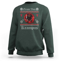 Christmas Krampus Sweatshirt Goth Xmas Gruss Von Krampus Ugly Christmas Sweater Evil Pajama - Wonder Print Shop