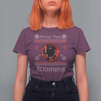 Christmas Krampus T Shirt For Women Goth Xmas Gruss Von Krampus Ugly Christmas Sweater Evil Pajama - Wonder Print Shop