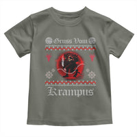Christmas Krampus Toddler T Shirt Goth Xmas Gruss Von Krampus Ugly Christmas Sweater Evil Pajama