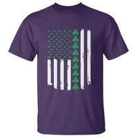 Vintage St. Patricks Day American Flag Shamrocks T Shirt