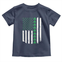 Vintage St. Patricks Day American Flag Shamrocks Toddler T Shirt