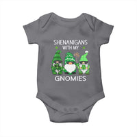 Lucky St Patricks Day Gnomes Baby Onesie Shamrock Leopard Gnome Irish