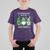 Lucky St Patricks Day Gnomes T Shirt For Kid Shamrock Leopard Gnome Irish