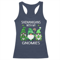 Lucky St Patricks Day Gnomes Racerback Tank Top Shamrock Leopard Gnome Irish