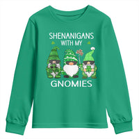 Lucky St Patricks Day Gnomes Youth Sweatshirt Shamrock Leopard Gnome Irish