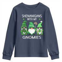 Lucky St Patricks Day Gnomes Youth Sweatshirt Shamrock Leopard Gnome Irish